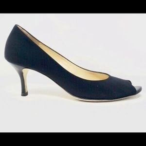 Bruno Magli Peep Toe Kitten Heel Pump Size 12